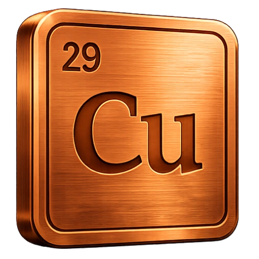 Copper periodic table element Cu