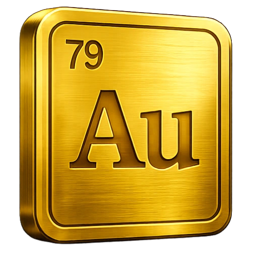 Gold periodic table element Au