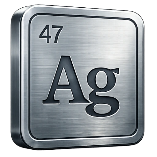 Silver periodic table element Ag