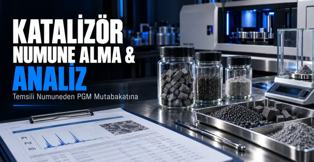 PGM numune alma ve analiz değerlendirmesi için hazırlanmış katalizör numuneleri